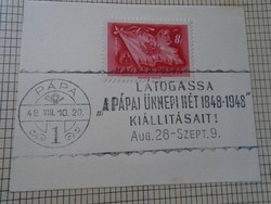 ZA414.46  Alkalmi bélyegzés- PÁPA   Látogassa a pápai ünnepi hét 1848-1948 kiállításait