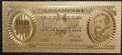 24 Carat gold-plated hundred forints / 100 forints