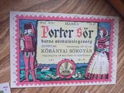 Retro beer label decorated solid wood tray from the 60s