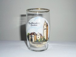 Commemorative beer glass - pfullendorf baden - German city approx. From the 1970s