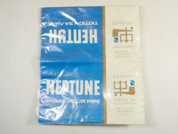 Retro régi-Neptune 50g Monimpex- cigi cigaretta papír dohány dohányos zacskó -Bulgáriai gyártmány