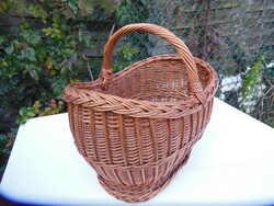 Cane basket - 37 x 29 x 28 cm + handle - 15 cm - handmade - Austrian - perfect