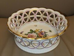Round fruit tray with pierced edges from Herend
