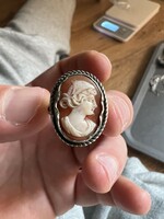 Antik kámea ezüst gyűrű