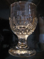 Antique Bieder lentil crystal thick stemmed glass
