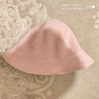 Nice powder pink 70% rabbit fur hat with 20% wool size 56