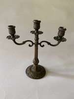 Copper 3-prong candle holder