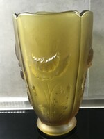 Antik Josef Inwald Barolac váza pipacsokkal, 24 cm magas