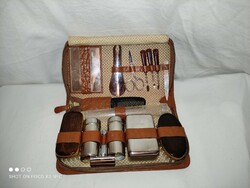 Vintage travel toiletry set is a complete, richly packed, impeccable slice of the past
