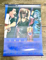 Retro Pepsi 1987 fali naptár, plakát