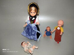 Dollhouse doll plastic and rubber doll for the price of four pieces