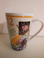 Mug - marked - 3.5 dl - anniversary - 12.5 x 9 cm - porcelain - perfect
