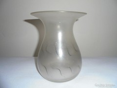 Antique glass vase - obscure, painted pattern - from the early 1900s