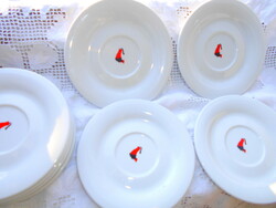 6 db eredeti Julius Mein kávéházi vastag falu porcelán tányér