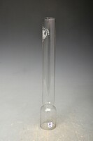 Vigilant kerosene lamp, - molded transparent glass body cylindrical cylinder, 1860s