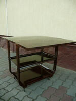 Recently Restored, Flawless Antique Art Deco Debrecen Thonet Fold-out Side Bar Cart/Serving Trolley