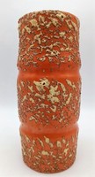 23cm retro vase, Hungarian applied art ceramics