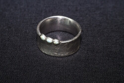 Joidart silver ring with blue decoration