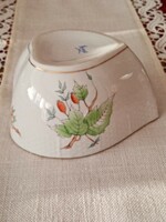 Régi  herendi hecsedli mintás porcelán kínáló tálka, cukortartó, bonbonier