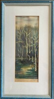 József Hargittai: forest detail - watercolor