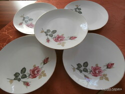 Vintage rózsás Bavaria Bareuther  sütis tányérok