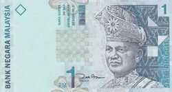 Malajzia 1 ringgit, 2000, UNC bankjegy