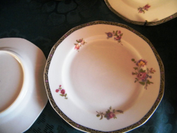 Set of 6 old, antique English desserts, cakes, plates xx