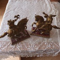 Equestrian statue in a pair