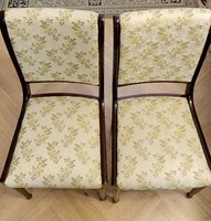 Refurbished neo empire chair reupholstered with quality material -- 2 together