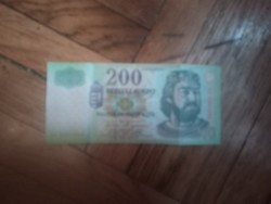 200 forintos bankjegy 2003 FC sorozat UNC, de nem hajtatlan