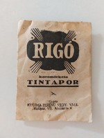 Régi Rigó tintapor bontatlan cipésztinta papírzacskó csomagolás