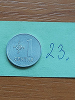 LITVÁNIA 1 CENTAS 1991 ALU. 23.