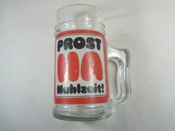 Retro old paper label beer beer glass jar - prost ha mahlzeit! - Made in Germany