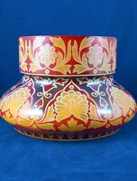 Millennium decorated Zsolnay decorative vase for ppopey