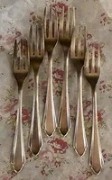 Nice antique marked silver plated cookie fork set