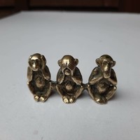 A három majom - réz figura