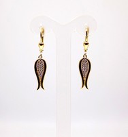 Tulip gold dangling earrings (zal-au104856)