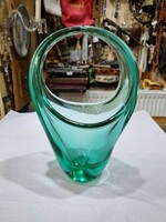 Czechoslovakian crystal basket