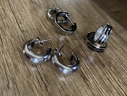 Beautiful, marked silver hoop earrings