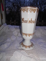 Antik   Karlsbadi  porcelán kúrapohár-talpas kehely
