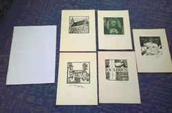 Small prints, ex libris, signed, graphics