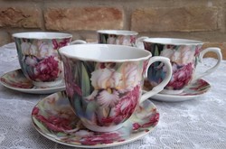Royal mokkás csészék ,női szirom virág mintás