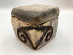 Raku ceramic jewelry box