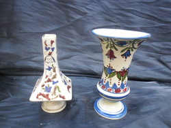 Pair of ceramic vases. Schütz cilli and korondi. Both are marked and in condition according to the photos