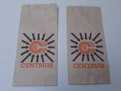 Retro center store advertising packaging paper bag 2 pcs