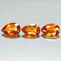 New Year sale! Spessartine garnet gemstone 4x6mm drop-shaped pieces!