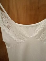 White cotton dress with lace insert