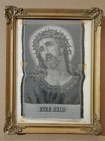 Jesus Crown of Thorns Art Nouveau Pilgrim Souvenir.
