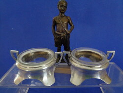 MONARCHIAL SILVER SPICE CONTAINERS PAIR