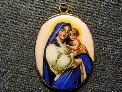 Sancta Maria Mater Dei ora pro nobis tűzzománc vallási medál (id70346)